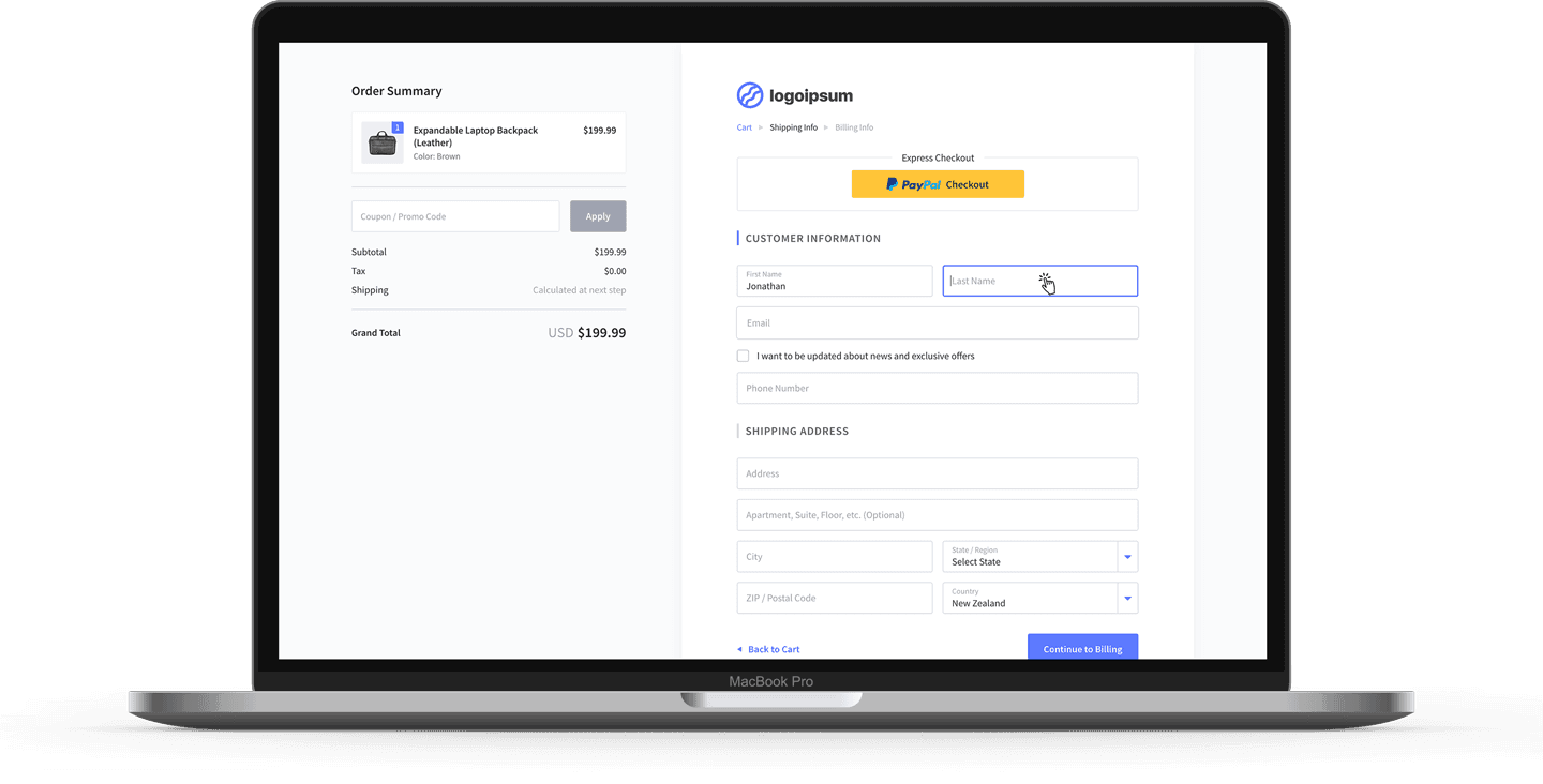 Unify Checkout UI