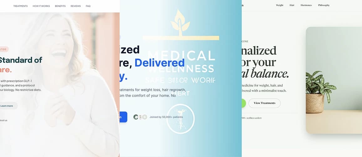 Telemedicine funnel builder UI